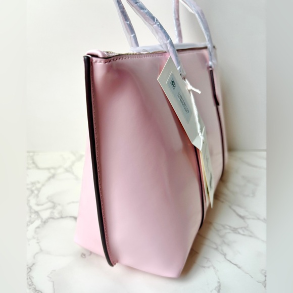 New Limiter Edition Tory Burch Bon Bon Patent Leather Perry Tote Pink - Picture 4 of 9